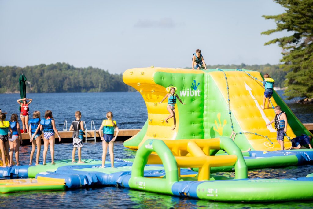 Guests of Muskoka Woods enjoy the Wibit