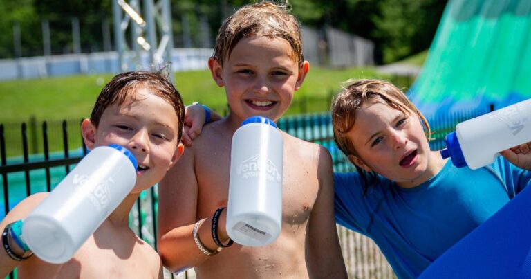 Guests practicing summer camp sun safety tips