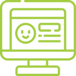 Line drawing of a computer screen