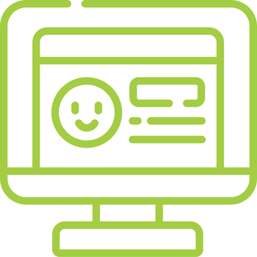 Line drawing of a computer screen