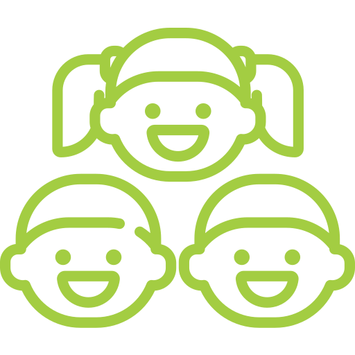 Line drawing of children