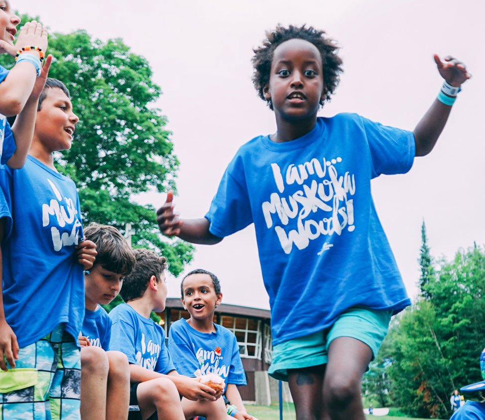 Young boy in blue shirt