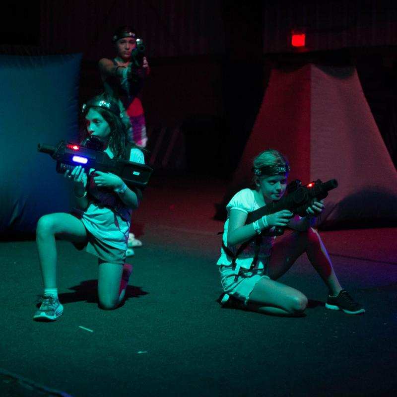 kids playing laser tag