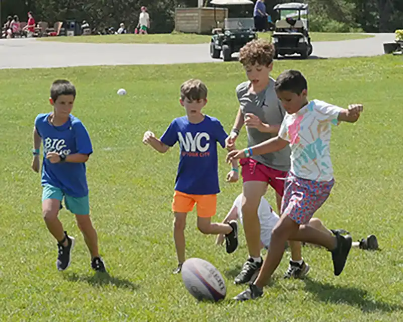 Boys playing sports